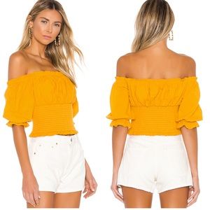 Lovers + Friends Lydia Ruched Crop Top